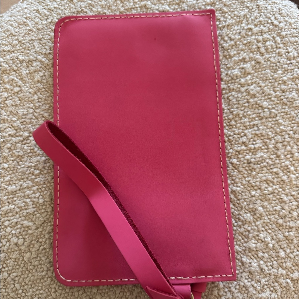 Portland Leather Goods - Pink Leather Wristlet - Picture 5 of 9